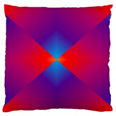 Geometric Blue Violet Red Gradient Standard Flano Cushion Case (two Sides) by BangZart