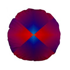 Geometric Blue Violet Red Gradient Standard 15  Premium Flano Round Cushions by BangZart