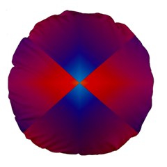 Geometric Blue Violet Red Gradient Large 18  Premium Flano Round Cushions by BangZart