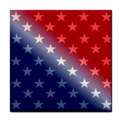 America Patriotic Red White Blue Tile Coasters by BangZart