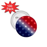 America Patriotic Red White Blue 1.75  Buttons (100 pack)  Front