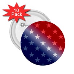 America Patriotic Red White Blue 2 25  Buttons (10 Pack)  by BangZart