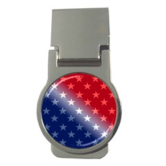 America Patriotic Red White Blue Money Clips (round) 