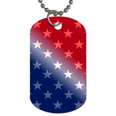 America Patriotic Red White Blue Dog Tag (two Sides) by BangZart