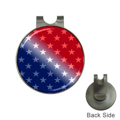 America Patriotic Red White Blue Hat Clips With Golf Markers by BangZart