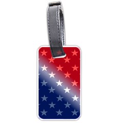 America Patriotic Red White Blue Luggage Tags (one Side)  by BangZart