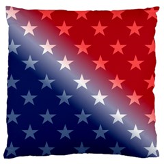 America Patriotic Red White Blue Large Cushion Case (one Side) by BangZart