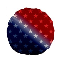 America Patriotic Red White Blue Standard 15  Premium Flano Round Cushions by BangZart