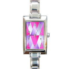 Gradient Geometric Shiny Light Rectangle Italian Charm Watch by BangZart