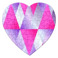 Gradient Geometric Shiny Light Jigsaw Puzzle (heart) by BangZart