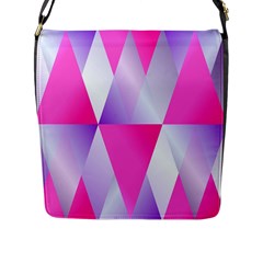 Gradient Geometric Shiny Light Flap Messenger Bag (l) 