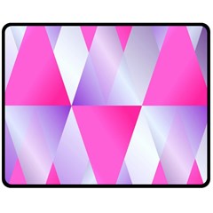 Gradient Geometric Shiny Light Double Sided Fleece Blanket (medium)  by BangZart