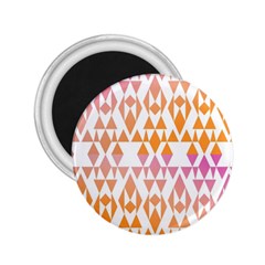 Geometric Abstract Orange Purple 2 25  Magnets by BangZart