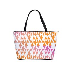 Geometric Abstract Orange Purple Shoulder Handbags by BangZart