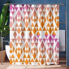 Geometric Abstract Orange Purple Shower Curtain 60  X 72  (medium)  by BangZart