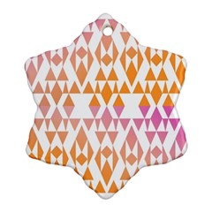 Geometric Abstract Orange Purple Ornament (snowflake) by BangZart