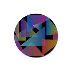 Triangle Gradient Abstract Geometry Magnet 3  (round) by BangZart