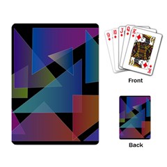 Triangle Gradient Abstract Geometry Playing Card by BangZart