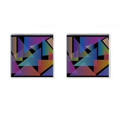 Triangle Gradient Abstract Geometry Cufflinks (square) by BangZart