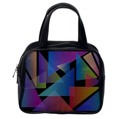 Triangle Gradient Abstract Geometry Classic Handbags (one Side) by BangZart