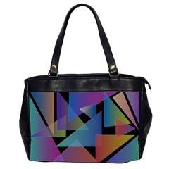 Triangle Gradient Abstract Geometry Office Handbags (2 Sides)  by BangZart