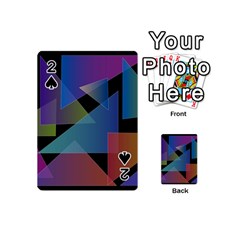 Triangle Gradient Abstract Geometry Playing Cards 54 (mini)  by BangZart