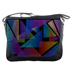 Triangle Gradient Abstract Geometry Messenger Bags by BangZart