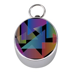 Triangle Gradient Abstract Geometry Mini Silver Compasses by BangZart