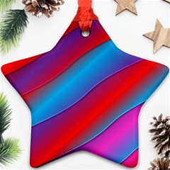 Diagonal Gradient Vivid Color 3d Ornament (star) by BangZart