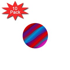 Diagonal Gradient Vivid Color 3d 1  Mini Buttons (10 Pack)  by BangZart