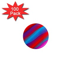 Diagonal Gradient Vivid Color 3d 1  Mini Magnets (100 Pack)  by BangZart