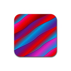 Diagonal Gradient Vivid Color 3d Rubber Coaster (square)  by BangZart