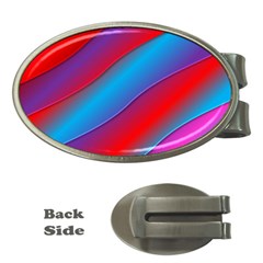 Diagonal Gradient Vivid Color 3d Money Clips (oval)  by BangZart