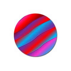 Diagonal Gradient Vivid Color 3d Magnet 3  (round) by BangZart