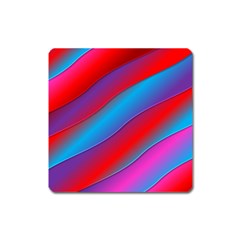 Diagonal Gradient Vivid Color 3d Square Magnet by BangZart