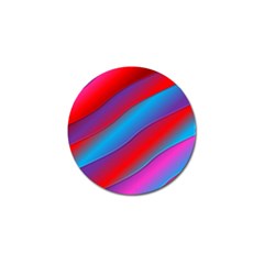 Diagonal Gradient Vivid Color 3d Golf Ball Marker by BangZart