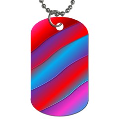 Diagonal Gradient Vivid Color 3d Dog Tag (two Sides) by BangZart