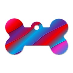 Diagonal Gradient Vivid Color 3d Dog Tag Bone (two Sides) by BangZart