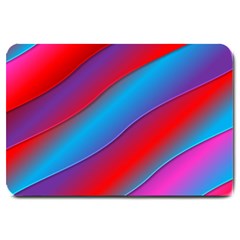 Diagonal Gradient Vivid Color 3d Large Doormat  by BangZart