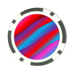 Diagonal Gradient Vivid Color 3d Poker Chip Card Guard (10 Pack) by BangZart