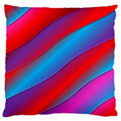 Diagonal Gradient Vivid Color 3d Large Cushion Case (two Sides) by BangZart