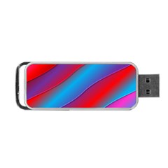 Diagonal Gradient Vivid Color 3d Portable Usb Flash (one Side) by BangZart