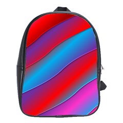 Diagonal Gradient Vivid Color 3d School Bag (xl) by BangZart