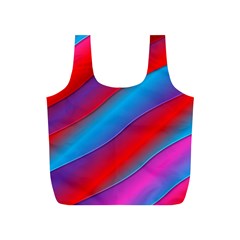 Diagonal Gradient Vivid Color 3d Full Print Recycle Bags (s)  by BangZart