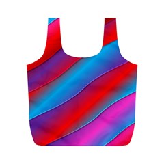 Diagonal Gradient Vivid Color 3d Full Print Recycle Bags (m)  by BangZart