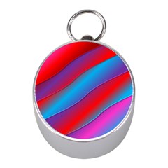 Diagonal Gradient Vivid Color 3d Mini Silver Compasses by BangZart