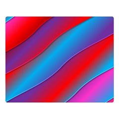 Diagonal Gradient Vivid Color 3d Double Sided Flano Blanket (large)  by BangZart