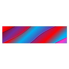 Diagonal Gradient Vivid Color 3d Satin Scarf (oblong) by BangZart