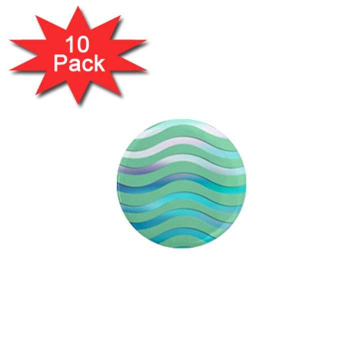 Abstract Digital Waves Background 1  Mini Magnet (10 pack) 