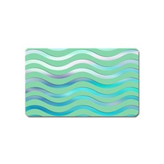 Abstract Digital Waves Background Magnet (name Card) by BangZart